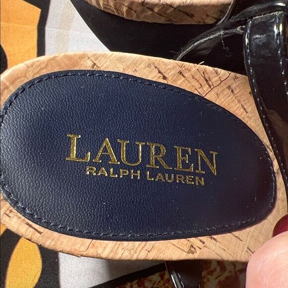Lauren Ralph Lauren Reeta T-Strap Thong Wedge Sandals - Size 9 - Picture 6 of 9